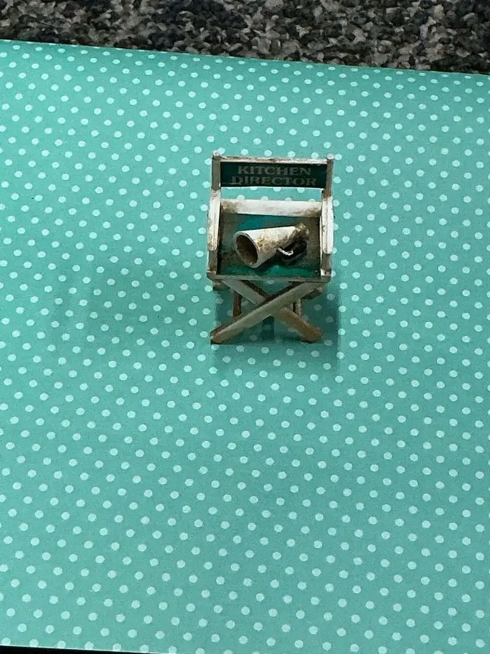 Vintage 1994 Kitchen Director Director's Chair Miniature Figurine